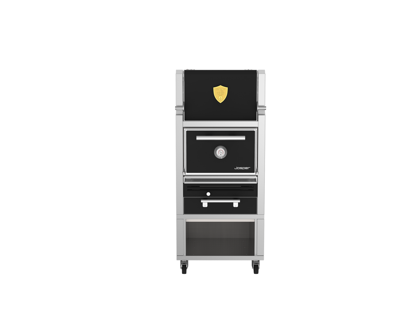 Josper HJA-PLUS-S80-HCT small model charcoal oven with hot cabinet and table