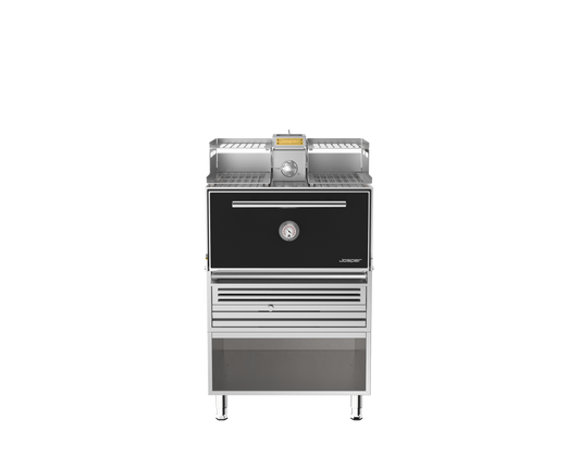 Josper HJX-PRO-L175-WT large model charcoal oven with warmer and table