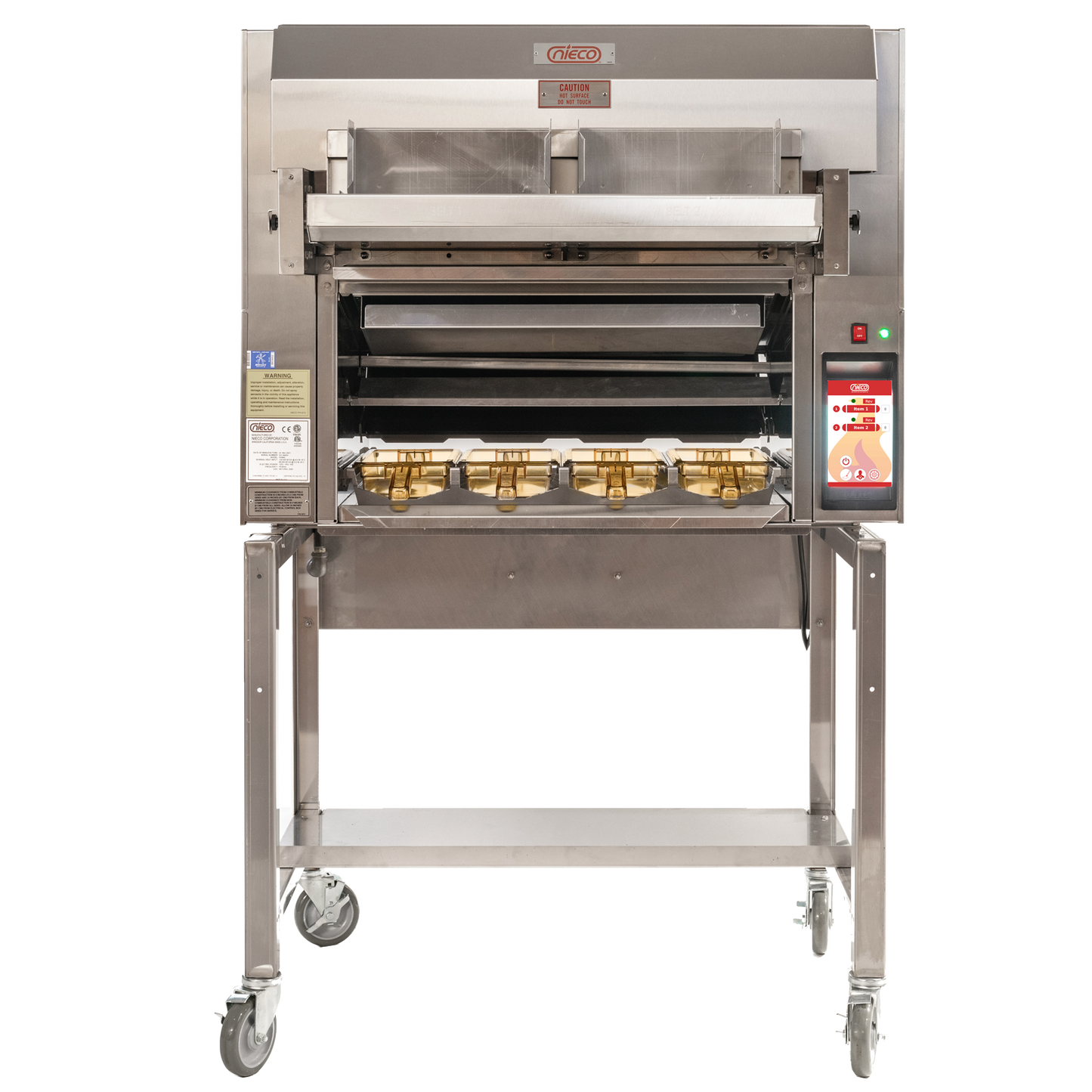 Nieco MV64-3 gas split triple belt automatic broiler