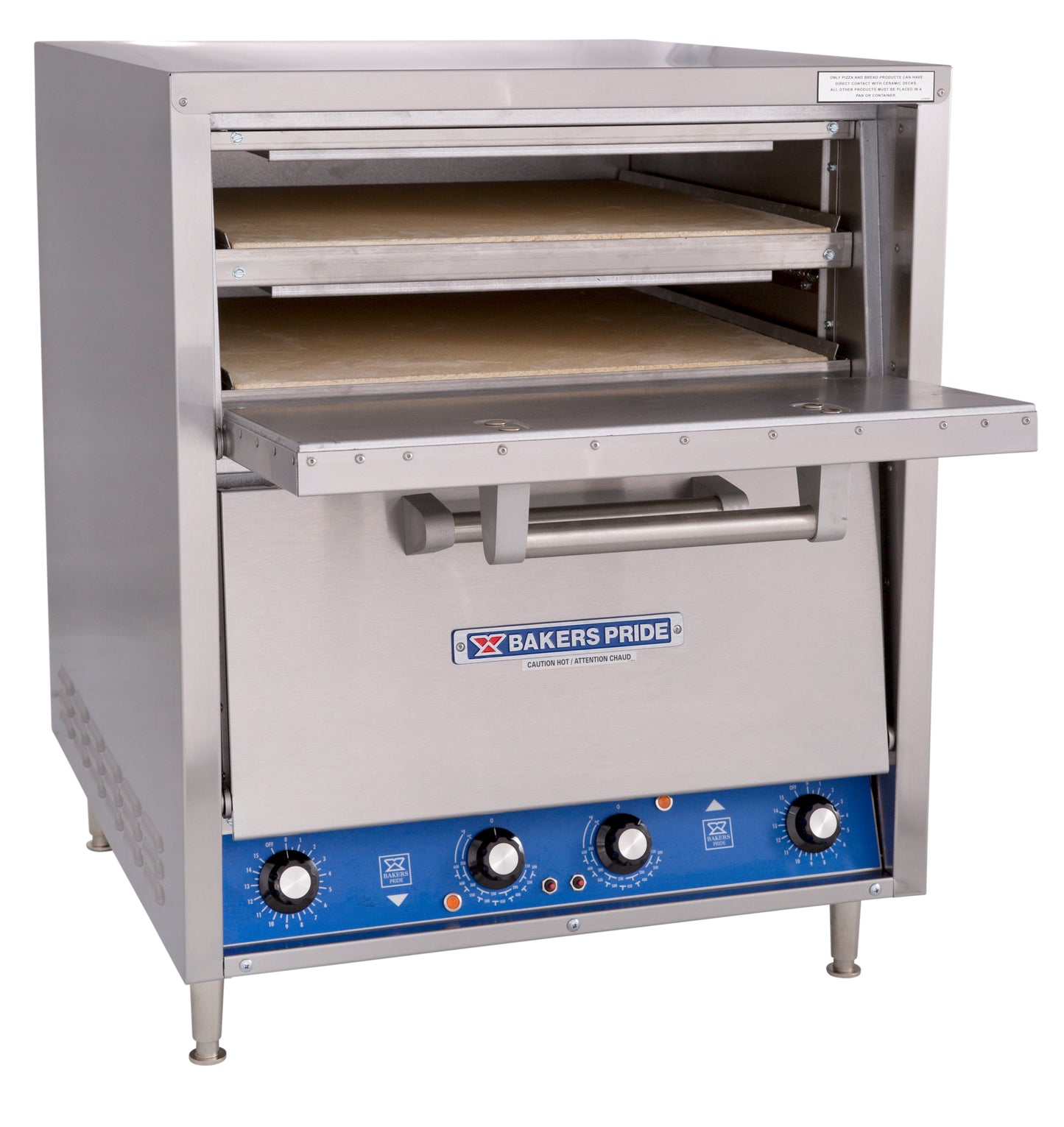 Bakers Pride P44S deck oven, 2 baking chambers