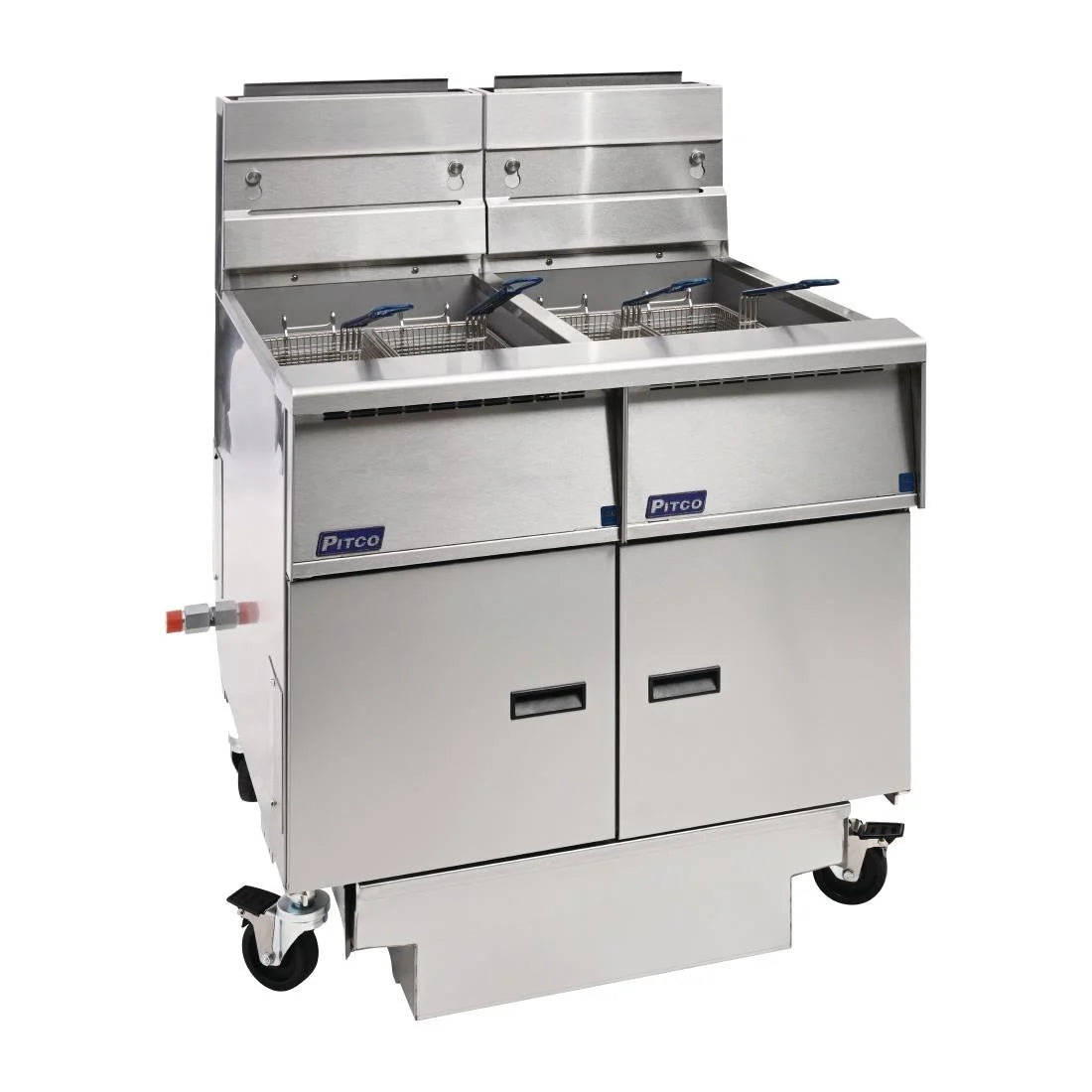 Pitco SG14RS/FD-FF solstice gas 2 vat fryer with built in oil filtration