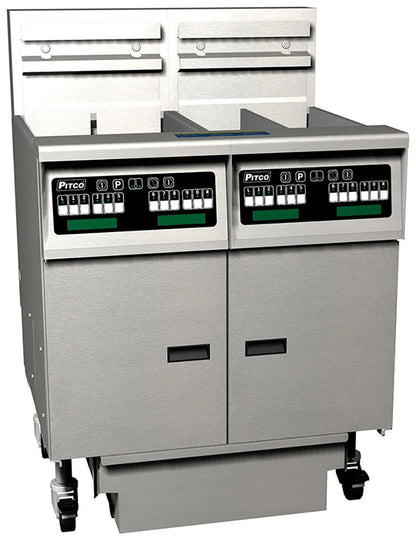 Pitco SGH50/FD-FFFF 4 vat fryer with built in oil filtration