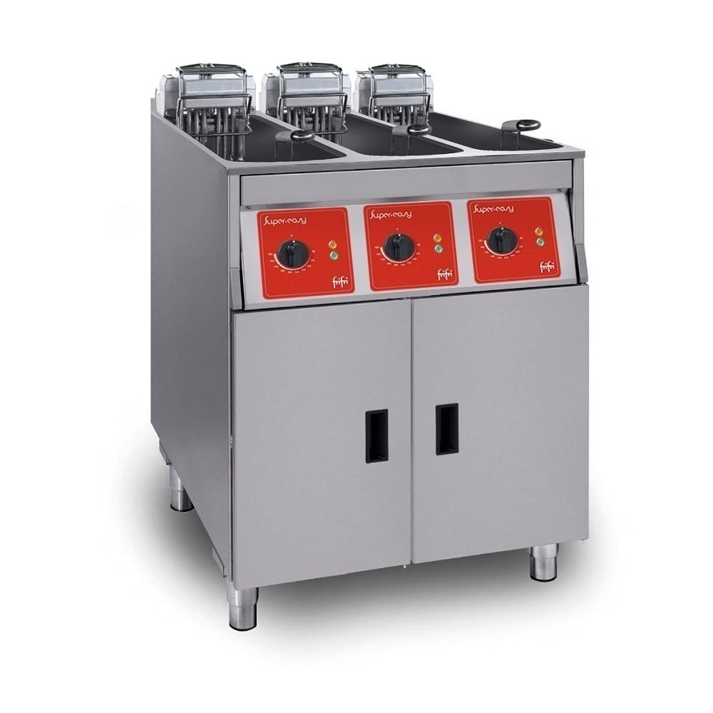 FriFri Super East 633 electric free-standing triple tank fryer with filtration SL633L33G0